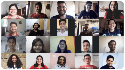 The team went remote